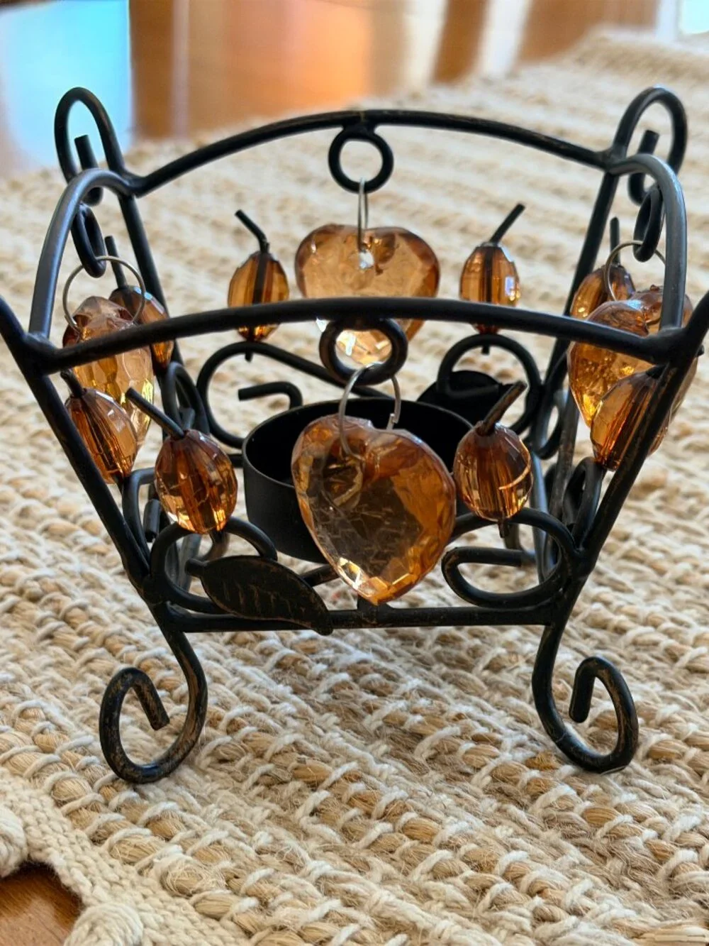 Lot of 3 Wrought Iron Tea Light Candle Holder